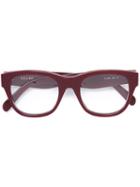 Céline Eyewear Square Frame Glasses, Red, Acetate/metal (other)