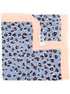 Escada Leopard Print Scarf - Blue