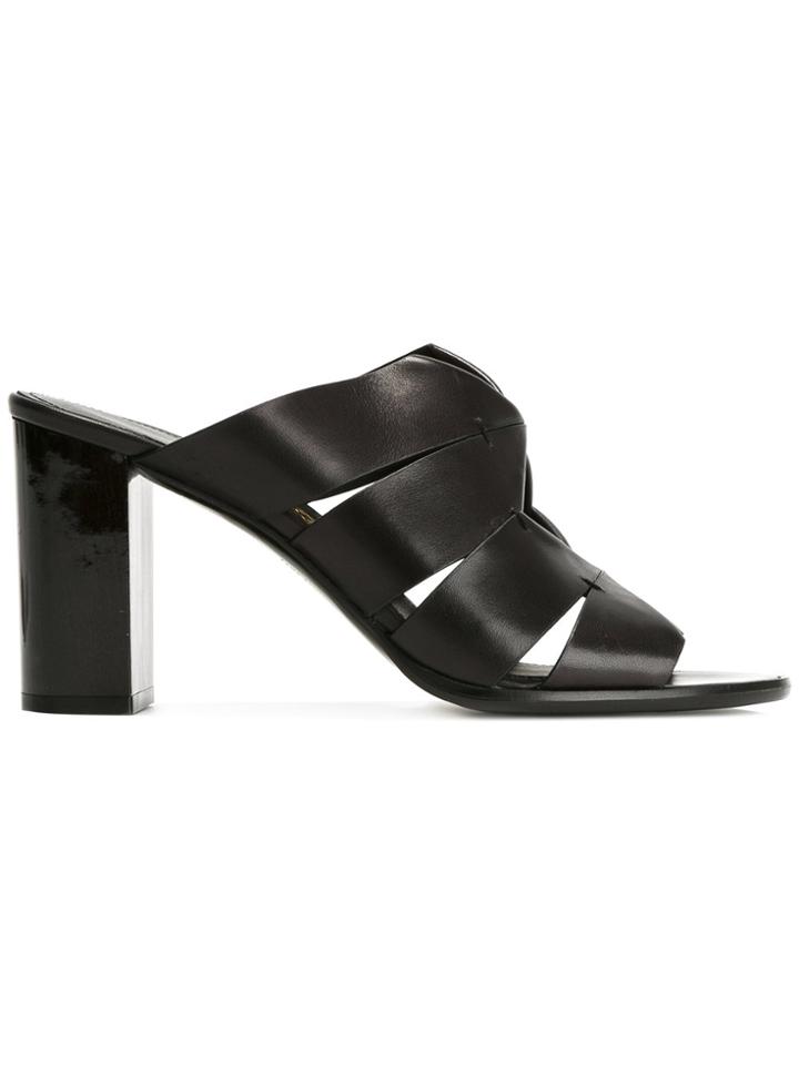 Salvatore Ferragamo Cut-out Detail Sandals - Black