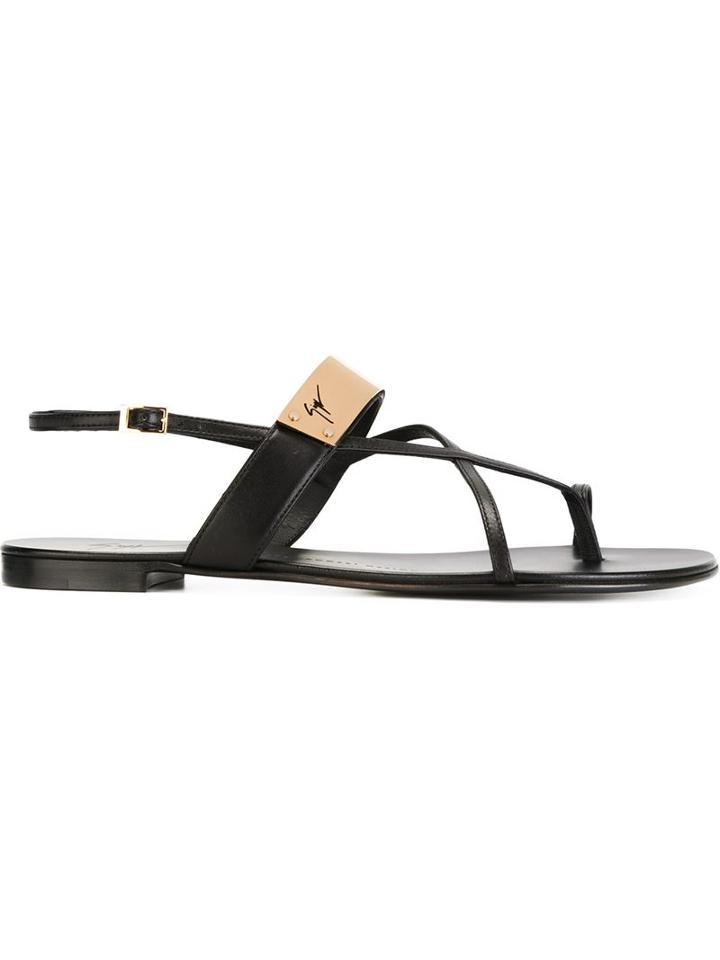 Giuseppe Zanotti Design Logo Plaque Sandals