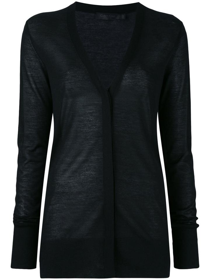 Calvin Klein Collection - V-neck Cardigan - Women - Cashmere - L, Black, Cashmere