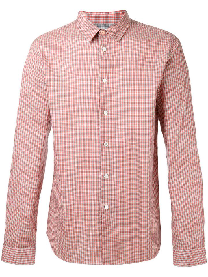 Ps By Paul Smith Checked Shirt, Men's, Size: Small, Red, Cotton