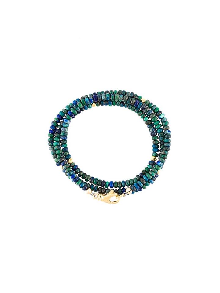 Nialaya Jewelry Beaded Wrap Around Bracelet, Men's, Size: Small, Blue