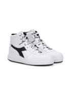 Diadora Junior Teen Two Tone High Top Sneakers - White
