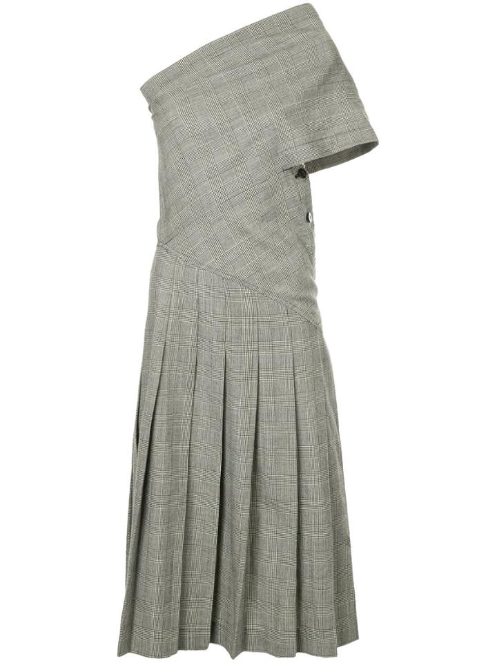 Comme Des Garçons Vintage Off-shoulder Pleated Dress - Black