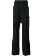 Rick Owens Tailored Cargo Trousers, Men's, Size: 50, Black, Viscose/virgin Wool