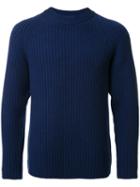 H Beauty & Youth Crew Neck Jumper, Men's, Size: Small, Blue, Cashmere