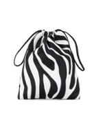 Attico Tulip And Zebra Print Mini Pouch - Black