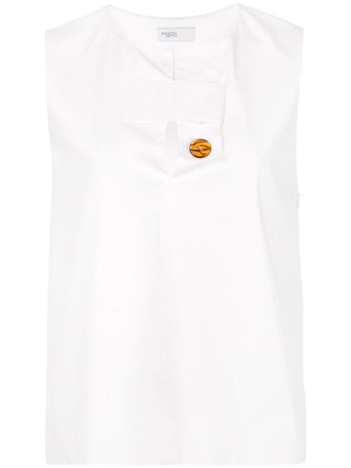 Rosetta Getty Buttoned Detail Blouse - White