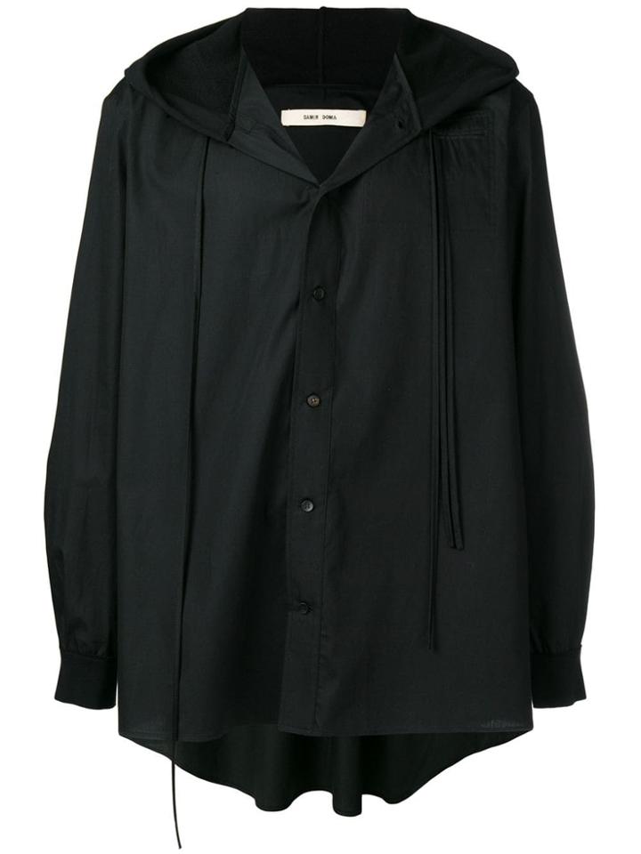 Damir Doma Hooded Long-sleeve Shirt - Black