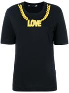 Love Moschino Logo Chain Detail T-shirt - Black