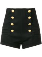 Pierre Balmain High Rise Sailor Shorts - Black