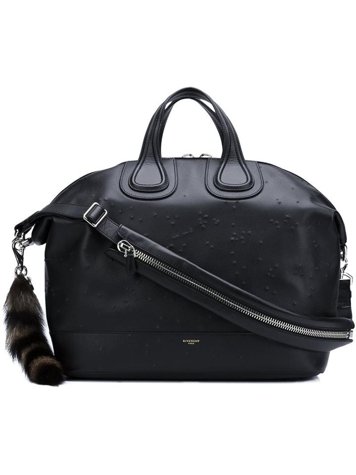 Givenchy 'nightingale' Tote, Men's, Black, Racoon Fur/leather