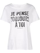 Cinq A Sept Je Pense Toujours A Toi Printed T-shirt - White