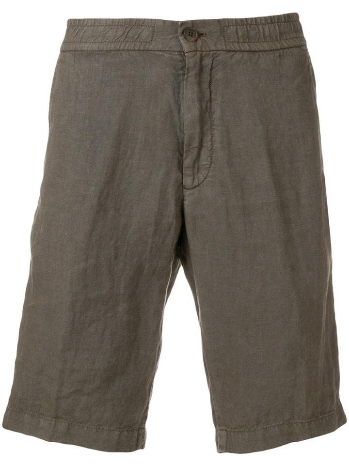 Z Zegna Knee-length Fitted Shorts - Brown