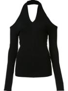 Rosetta Getty Cut-out V-neck Top