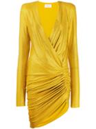 Alexandre Vauthier Ruched Side Dress - Yellow