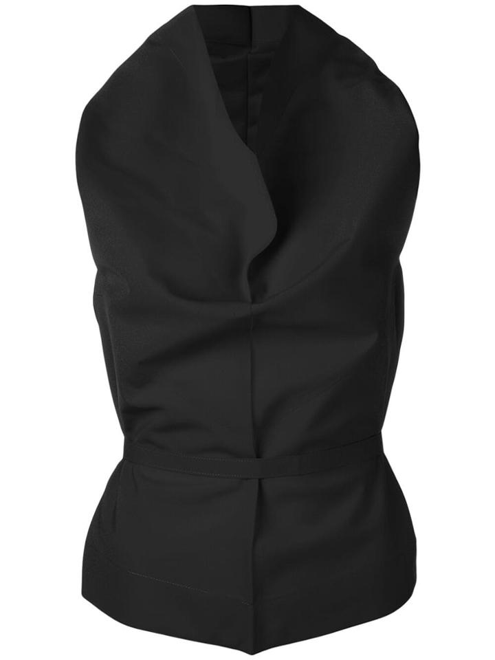 Issey Miyake Draped Top - Black