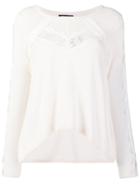 Twin-set Lace Insert Top - White