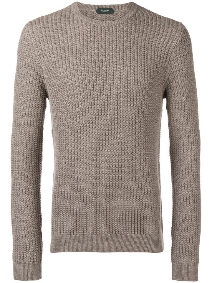 Zanone Crew Neck Jumper - Neutrals