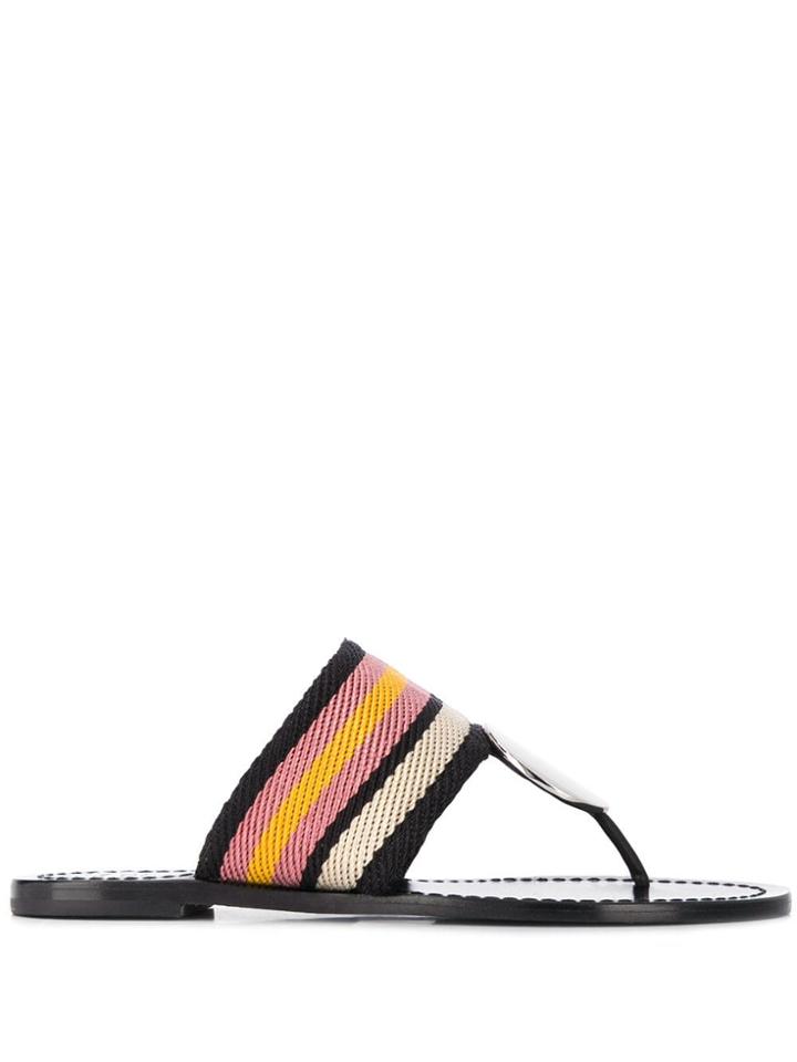 Tory Burch Disc Thong Sandals - Black