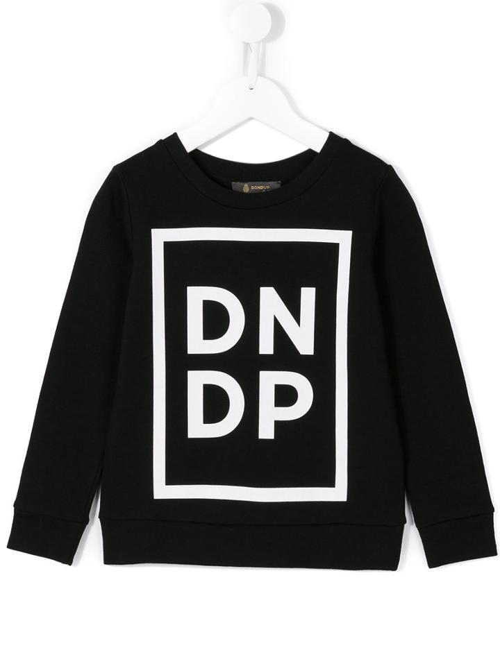 Dondup Kids Logo Print Sweatshirt, Boy's, Size: 12 Yrs, Black