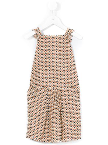 Emile Et Ida - Sleeveless Triangle Print Dress - Kids - Cotton/lurex - 12 Yrs, Girl's, Brown