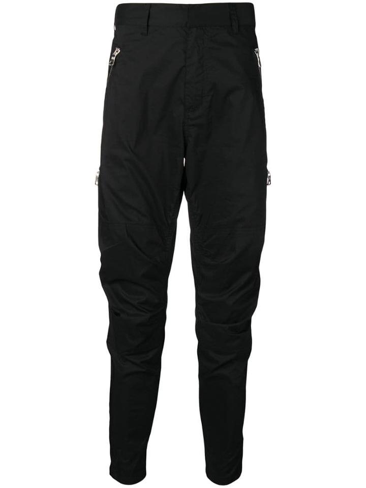 Balmain Skinny Tapered Trousers - Black