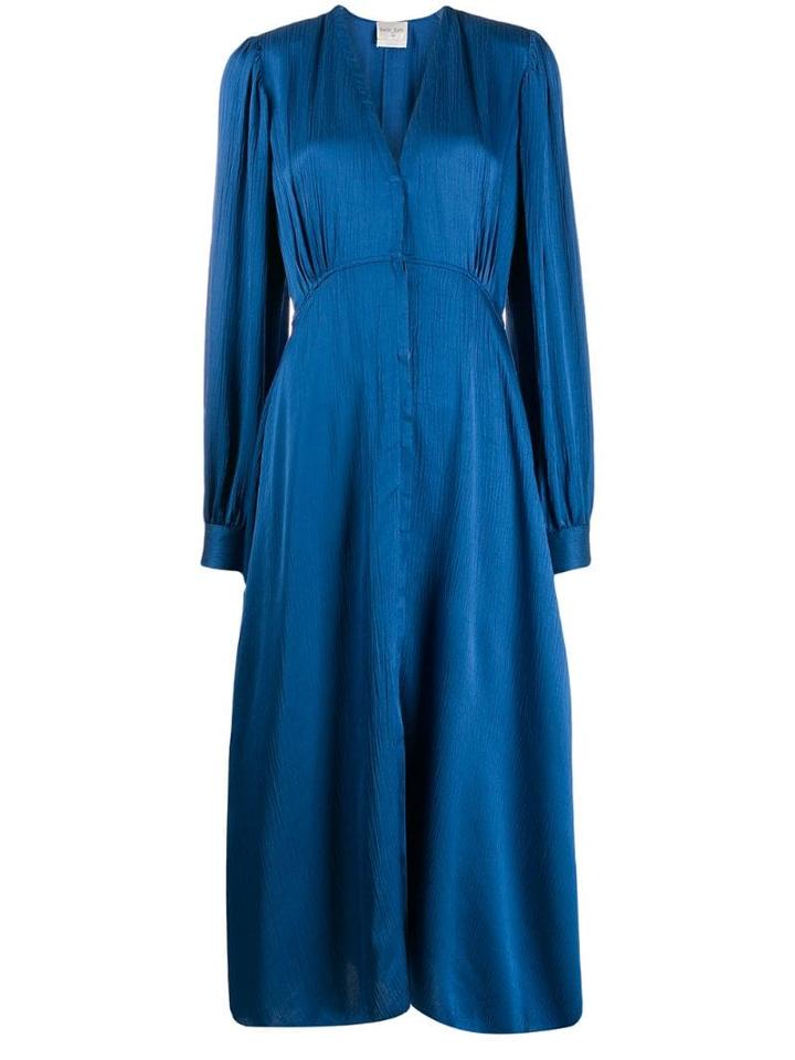 Forte Forte Long Sleeve Midi Dress - Blue