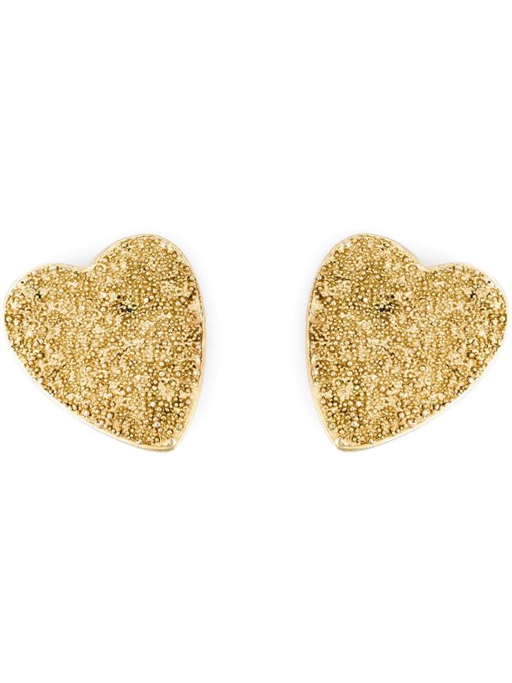 Yves Saint Laurent Vintage Heart Clip-on Earrings