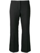 Alexander Mcqueen Cropped Tuxedo Trousers - Black