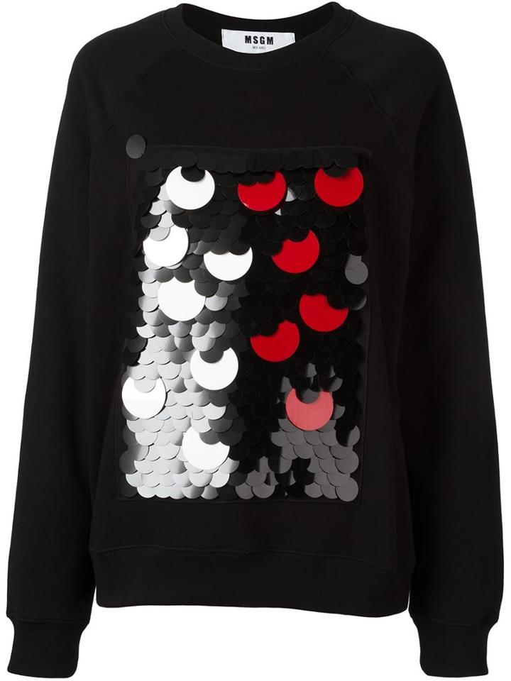 Msgm Sequin Embellished Sweatshirt