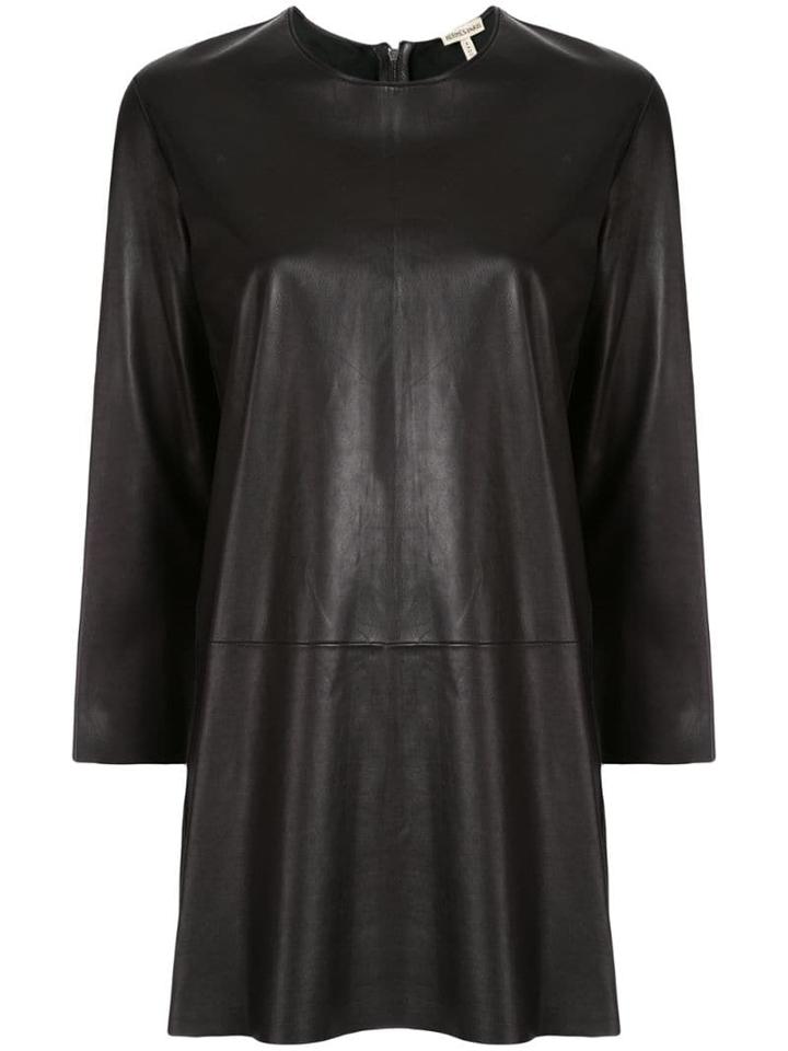 Hermès Pre-owned Elongated Leather Longsleeved Blouse - Black