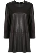 Hermès Pre-owned Elongated Leather Longsleeved Blouse - Black