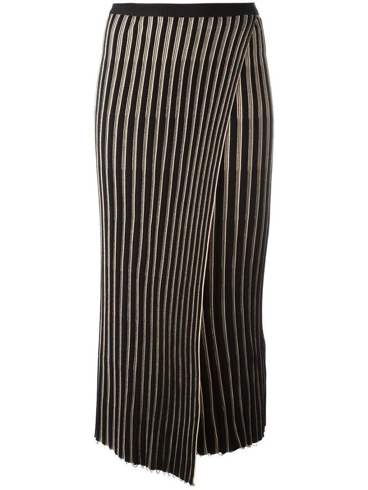 Helmut Lang Knitted Pleated Skirt, Women's, Size: Xs, Black, Polyester/rayon
