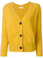 Zanone V-neck Button Cardigan - Yellow & Orange