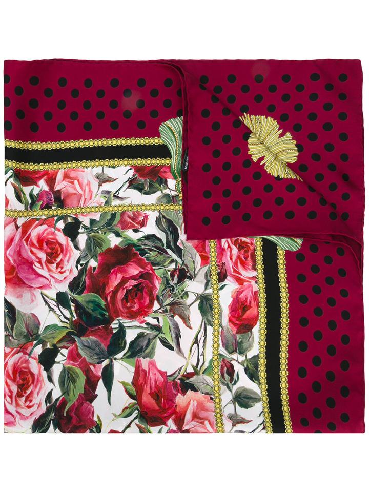 Dolce & Gabbana - Rose (pink) Print Scarf - Women - Silk - One Size, Women's, Silk