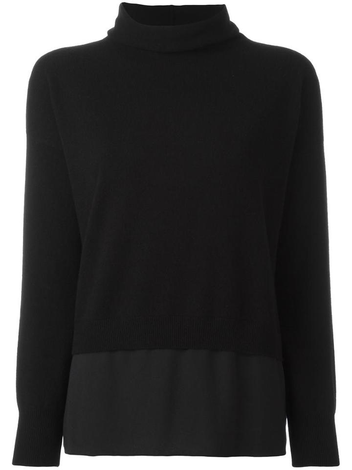Fabiana Filippi Roll Neck Jumper, Women's, Size: 40, Black, Silk/cashmere/merino/wool