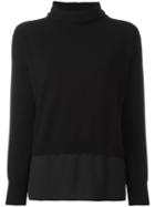 Fabiana Filippi Roll Neck Jumper, Women's, Size: 40, Black, Silk/cashmere/merino/wool