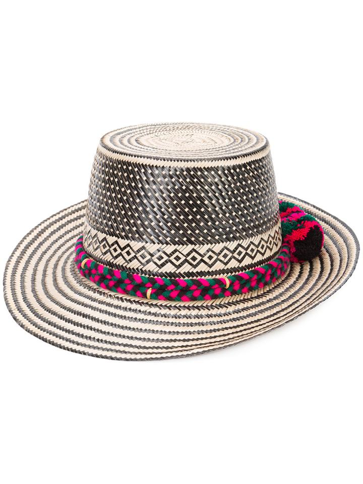 Yosuzi Adina Lunar Diety Pom Pom Hat - Nude & Neutrals