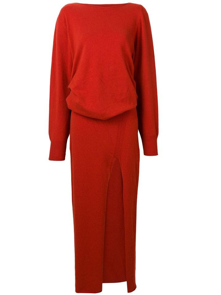 Jacquemus Front-slit Maxi Dress - Orange
