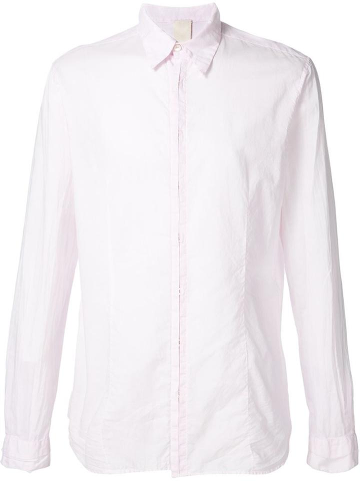 Forme D'expression Button Up Shirt, Men's, Size: 50, Pink/purple, Cotton
