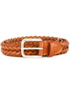 Whitehouse Cox Braided Belt, Men's, Size: 100, Brown, Calf Leather