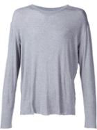 Amiri Extra-long Sleeve T-shirt, Men's, Size: Medium, Grey, Cotton/cashmere