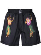 Sss World Corp Relaxed Fit Swim Shorts - Black