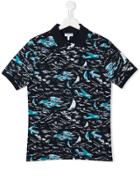Lacoste Kids Teen Aeroplane Print Polo Shirt - Blue
