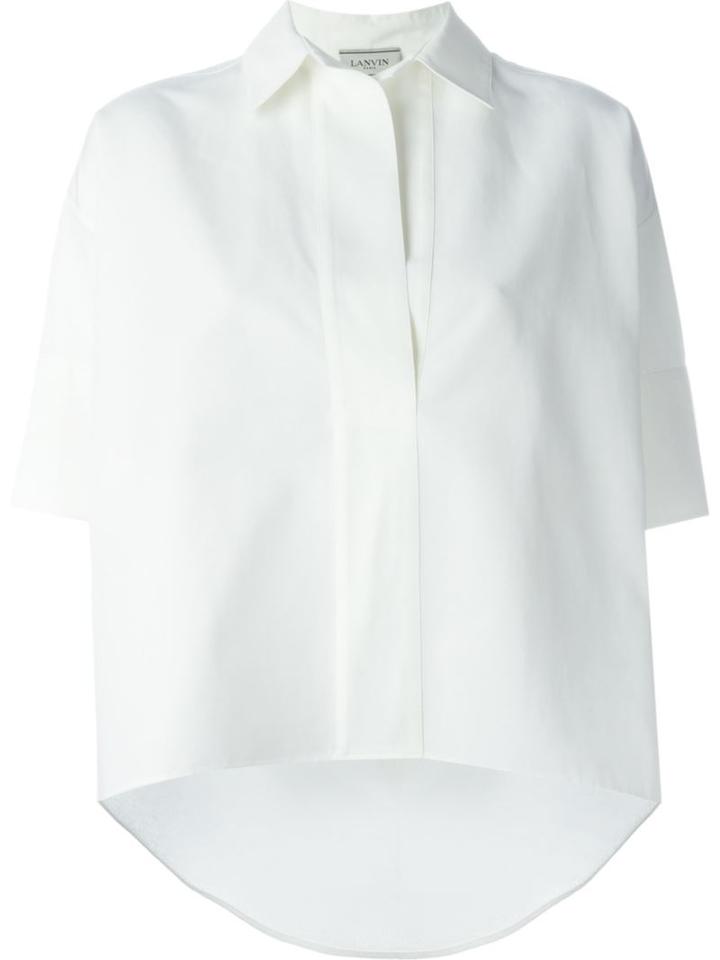 Lanvin Oversized Shirt, Women's, Size: 40, Nude/neutrals, Cotton/polyester