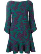 Talbot Runhof Jungle Print Dress - Green