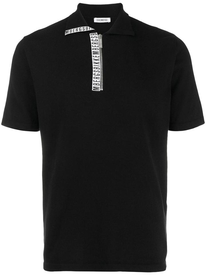 Dirk Bikkembergs Zipped Polo Shirt - Black