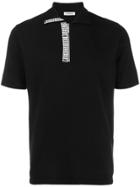 Dirk Bikkembergs Zipped Polo Shirt - Black